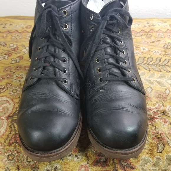 Frye Prison black lace up oil resistant ankle boots men 7.5 main image 4